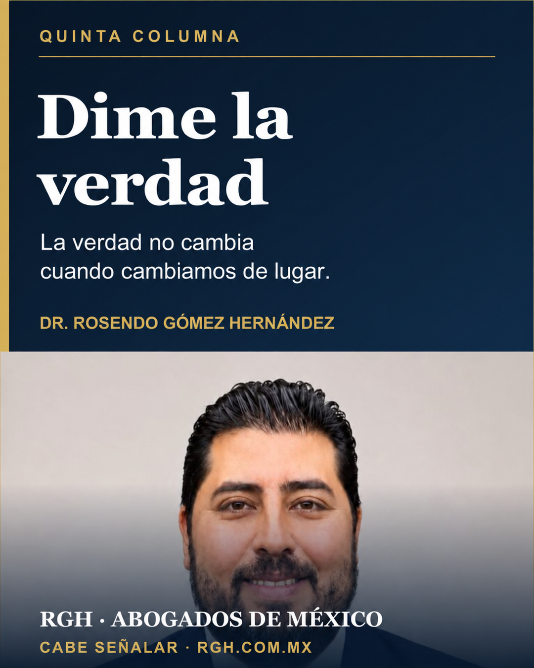 Portada de la quinta columna Dime la verdad